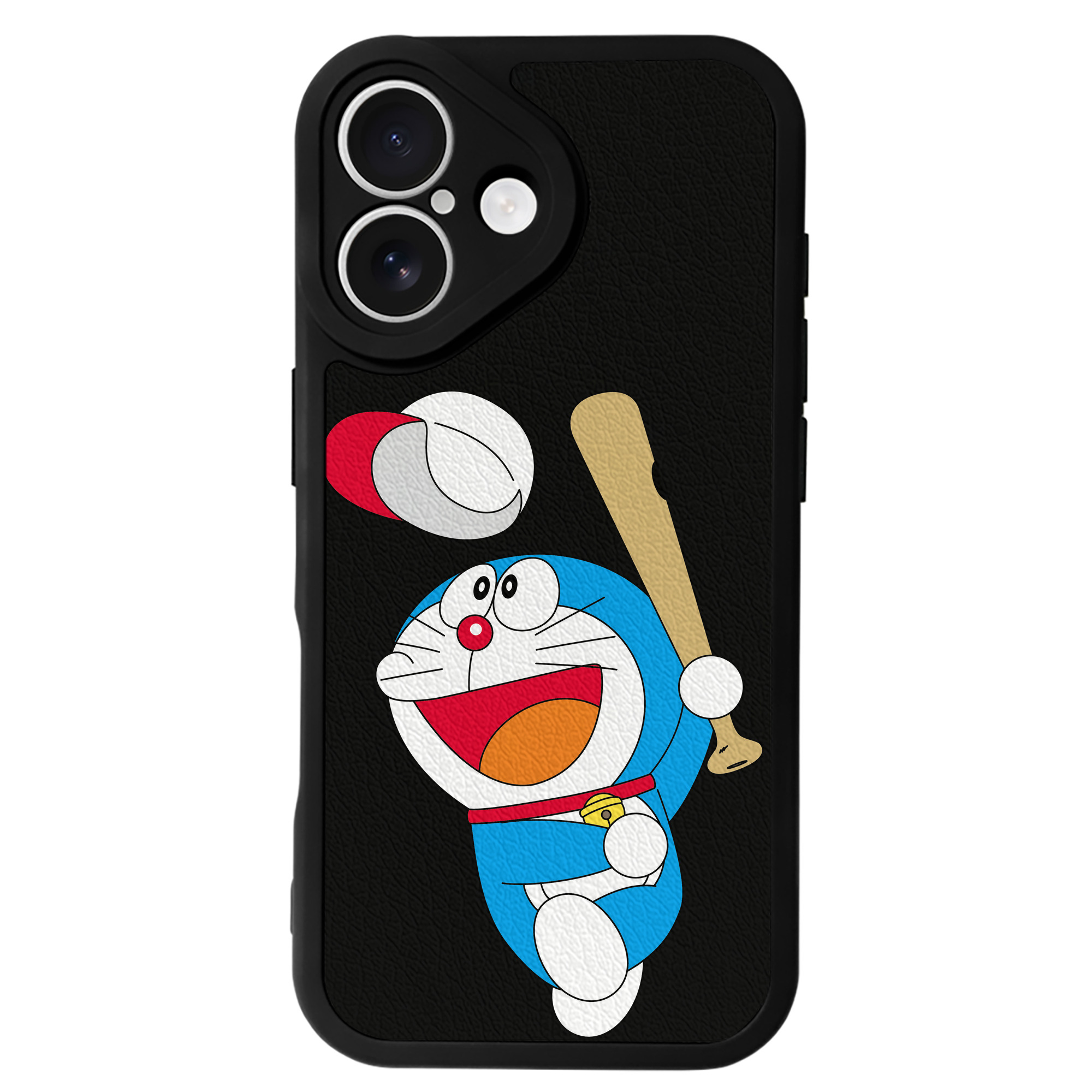 （画像用） ドラえもん Doraemon 【iPhone 16シリーズ対応】シリコンスマホケース（レザー調） 材質：シリコン